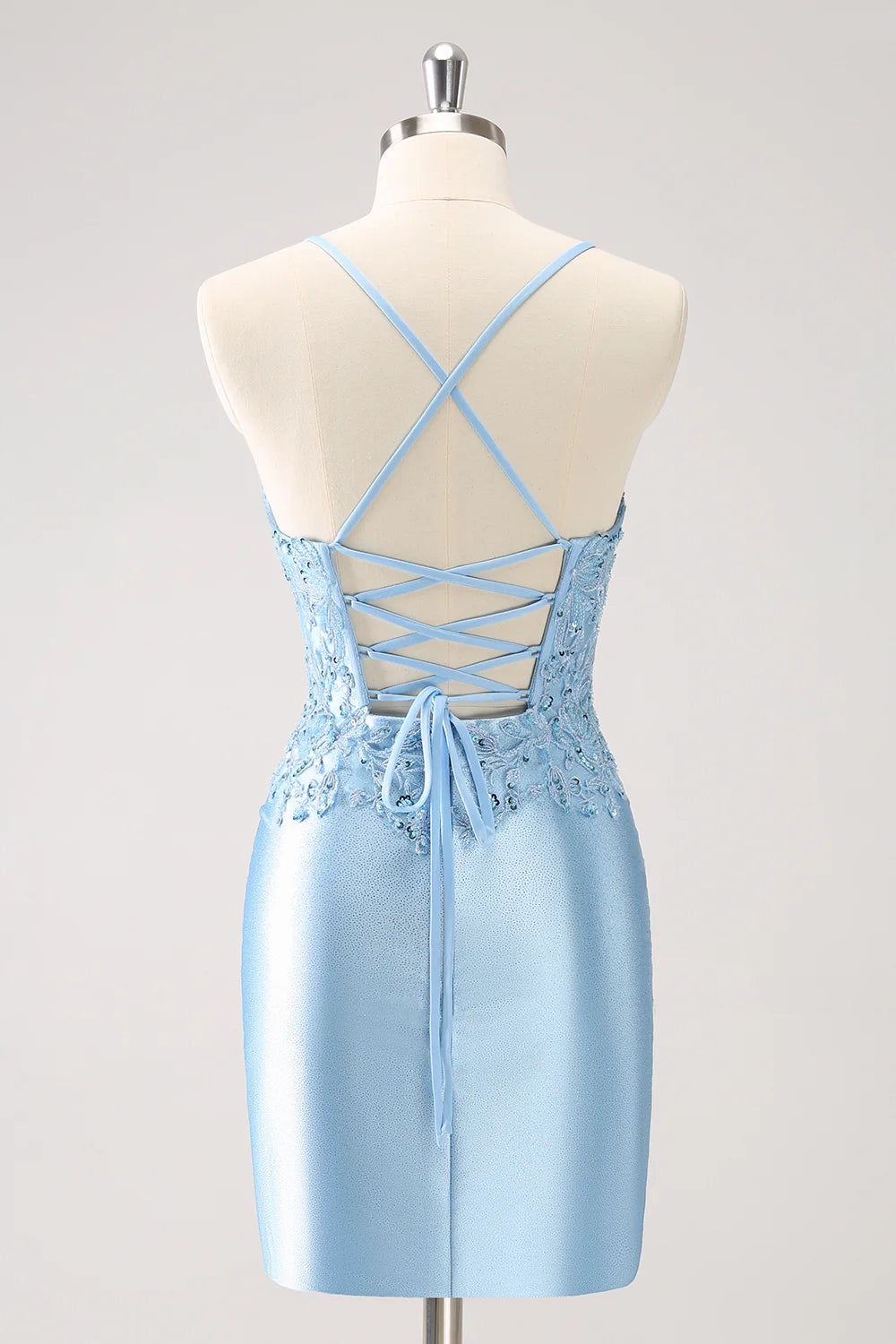DingJi Wedding Elegant and Charming Sparkling Lace Tight Short Homecoming Dresses
